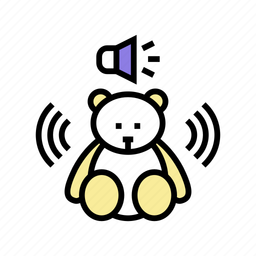 Sound, musical, teddy, bear, toy, white icon - Download on Iconfinder