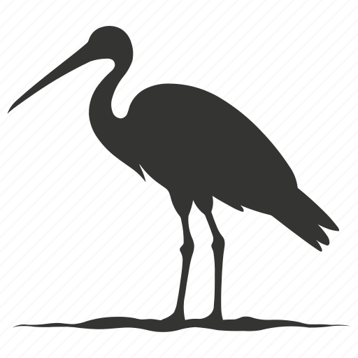Stork bird, long-legged, wading, large bills, waterfowl, bird icon - Download on Iconfinder