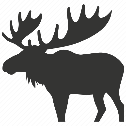 Moose, large, antlers, herbivore, north america, mammal icon - Download on Iconfinder