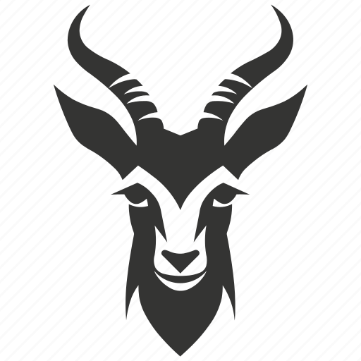 Antelope, african, herbivore, spiraled horns, bovidae, mammal icon - Download on Iconfinder
