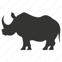 rhinoceros, large herbivore, endangered, horns, thick skin, mammal