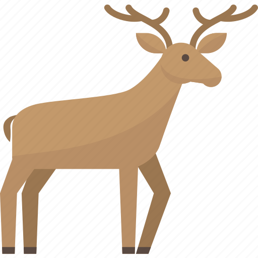 Deer, animal, flat icon, forest, nature, wild icon - Download on Iconfinder