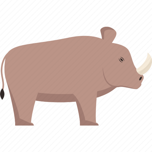 Rhino, animal, flat icon, forest, nature, wild icon - Download on Iconfinder