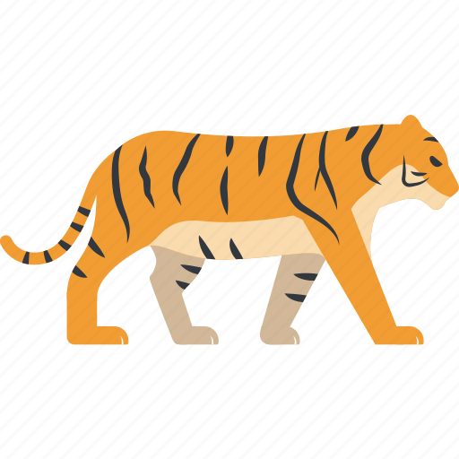 Flat icons, tiger, animal, forest, nature, wild, zoo icon - Download on Iconfinder