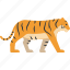 flat icons, tiger, animal, forest, nature, wild, zoo 
