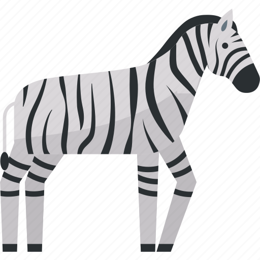 Zebra, animal, flat icon, forest, nature, wild icon - Download on Iconfinder