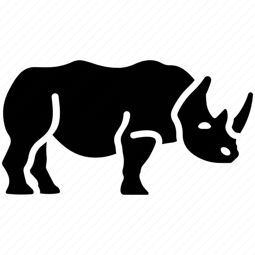 Rhinoceros, animal, horn, rhino, wild, wildlife, zoo icon - Download on Iconfinder