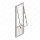 window, glass, frame, aluminium, interior, object, single, swing