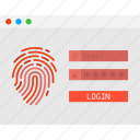 login, login page, window, signin, fingerprint