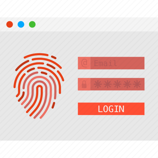 Login, login page, window, signin, fingerprint icon - Download on Iconfinder
