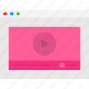 video player, play, video, ui, website, player