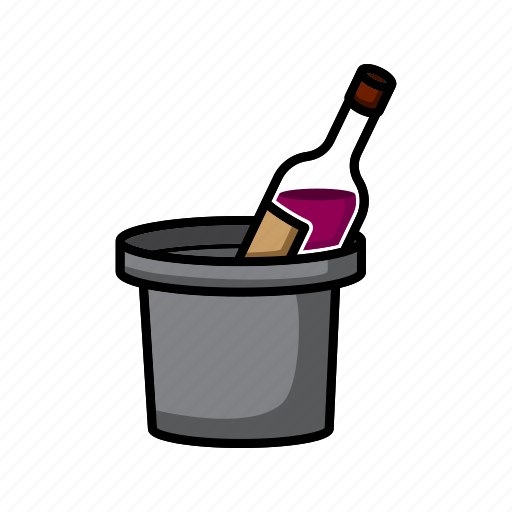 Wine, bottle, bucket icon - Download on Iconfinder