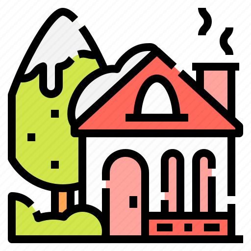 Estate, home, house, real, snow, winter icon - Download on Iconfinder