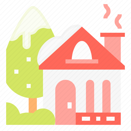 Estate, home, house, real, snow, winter icon - Download on Iconfinder