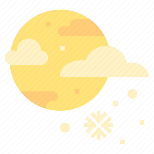 Cloud, moon, night, snow, weather, winter icon - Download on Iconfinder