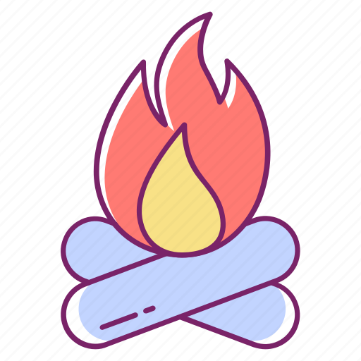 Bonfire, fire, heat, outdoors enjoyment, party, warm icon - Download on Iconfinder