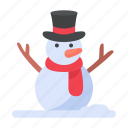 snow, snowman, winter, christmas