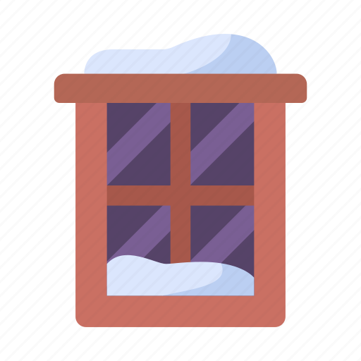 Snow, winter, frost, window icon - Download on Iconfinder