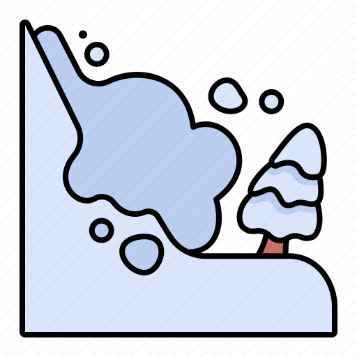 Winter season, snow avalanche, avalanche, natural disaster icon - Download on Iconfinder