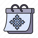 winter, snowflake, calendar, date