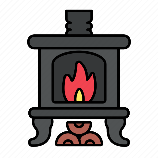 Fireplace, winter, fire, heater icon - Download on Iconfinder