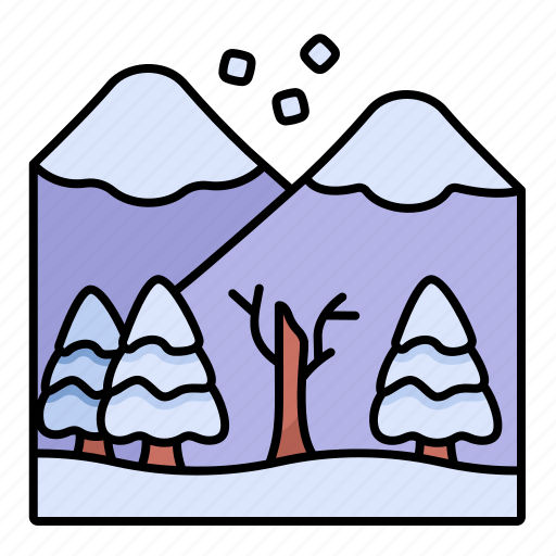 Landscape, nature, snow, mountains icon - Download on Iconfinder