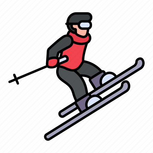 Skiing, ski, winter, winter sport icon - Download on Iconfinder