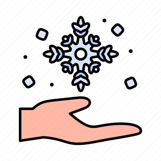 Hand, snowflake, cold, weather icon - Download on Iconfinder