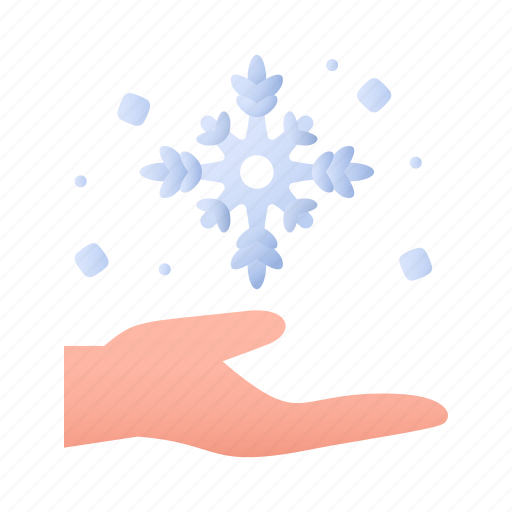 Cold, weather, snowflake, hand icon - Download on Iconfinder