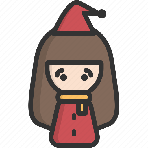 Christmas, winter, girl, female, xmas, woman, avatar icon - Download on Iconfinder