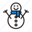 snowman, snow, seasonal, christmas, winter 
