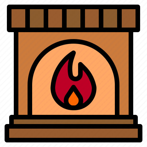 Fireplace, chimney, livingroom, warm, winter icon - Download on Iconfinder