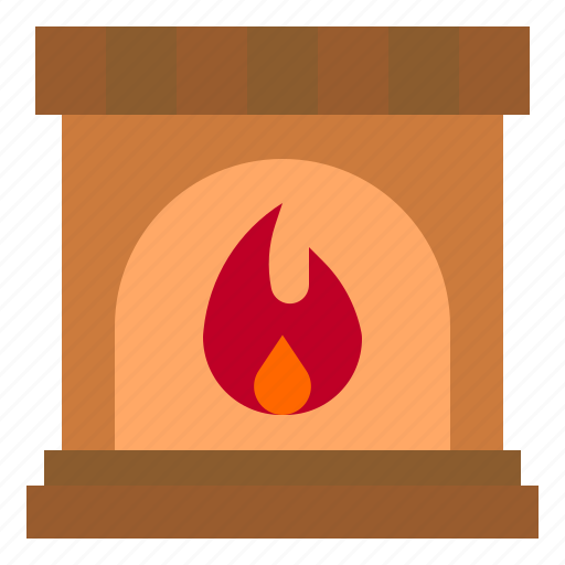 Fireplace, chimney, livingroom, warm, winter icon - Download on Iconfinder