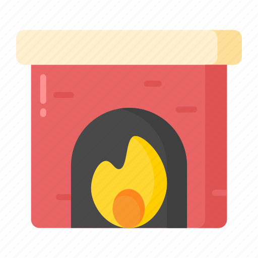 Fireplace, winter, snow, decoration, fire, house, household icon - Download on Iconfinder