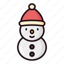 snowman, christmas, winter, snow