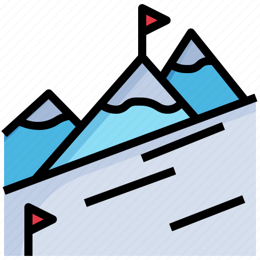 Mountain, skiing, ski, sticks, equipment, sports, snow icon - Download on Iconfinder