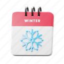 calendar, winter, snowflake, xmas, christmas, schedule, event, holiday 