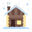 wood cabin, cabin, house, winter 