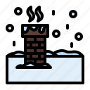 chimney, fireplace, winter, christmas