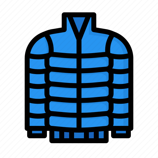 Puffer, puffer coat, coat, winter icon - Download on Iconfinder