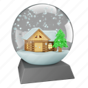 snow, globe, winter, glass, decoration, ball, season, snowflake 