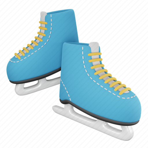 Ice, skate, winter, skating, activity, sport 3D illustration - Download on Iconfinder
