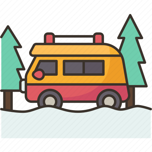 Bus, winter, road, travel, transport icon - Download on Iconfinder