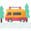 bus, winter, road, travel, transport 