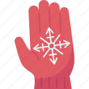 glove, snowflake, frosty, winter, joyful