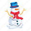 snowman statue, snow sculpture, snow statue, christmas snowman, snowman scarf 