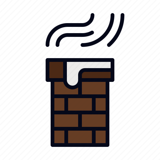 Chimney, top, winter, fireplace, rooftop, furniture, household icon - Download on Iconfinder