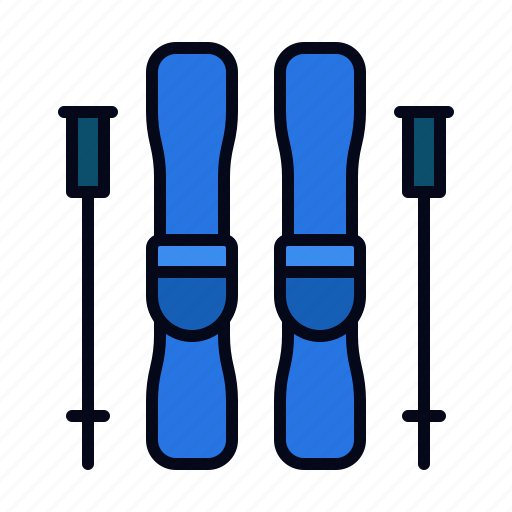 Skiing, skii, sport, winter, leisure, olympic, sports icon - Download on Iconfinder