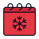 winter, holidays, calendar, snowflake, snow, weather, season, event