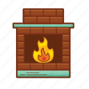 winter, bonfire, chimney, fire, hot, campfire